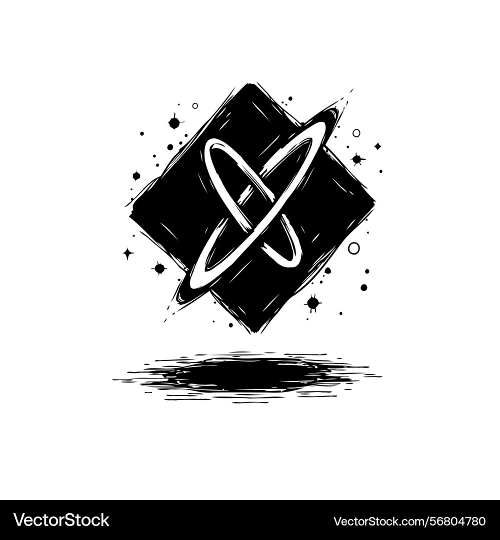 Abstract depiction of celestial orbits within vector image