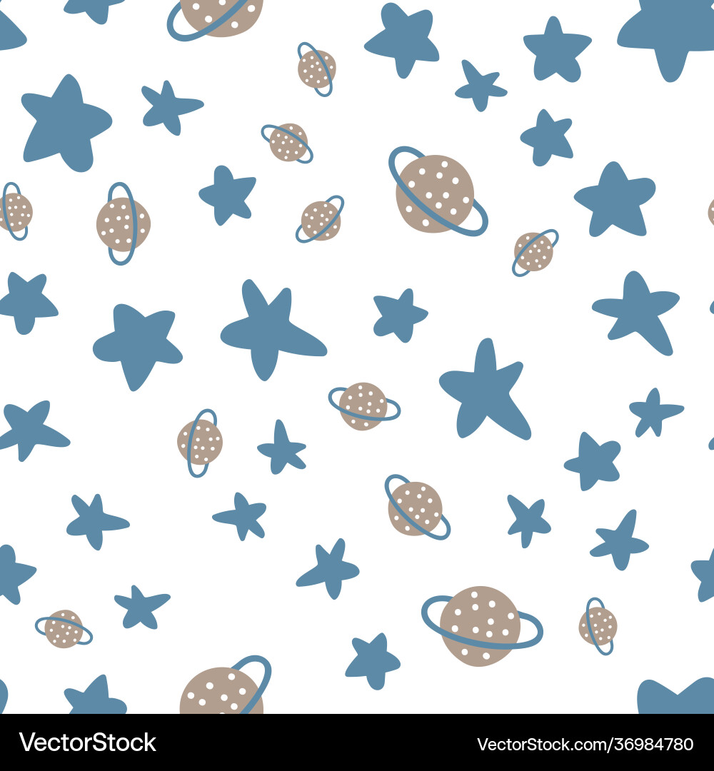 Celestial Planet Pattern vector image