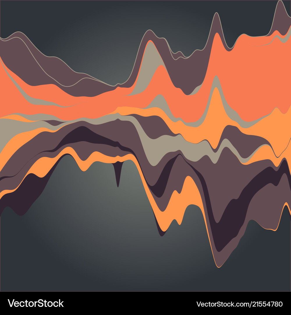 Data Streamgraph - Futuristic Visualization vector image
