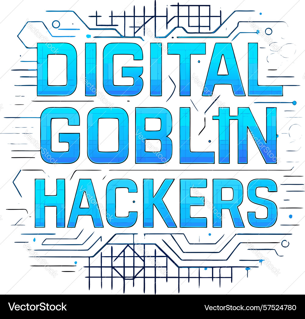Digital goblin hackers tech tee - coding shirt Vector Image