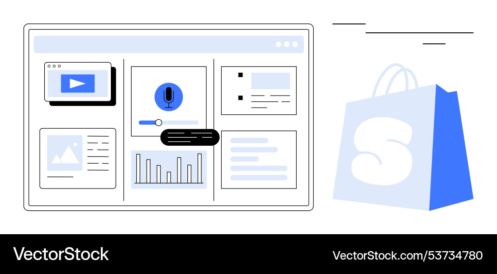 E-commerce application interface with analytics E-commerce application interface with analytics vector image