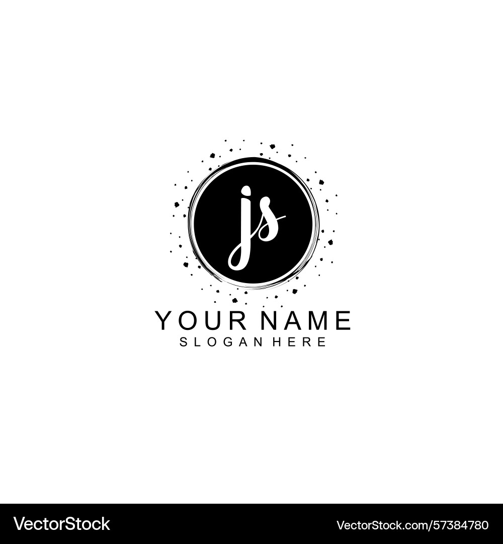 Elegant js initial logo designs with artistic Elegant js initial logo designs with artistic Vector Image