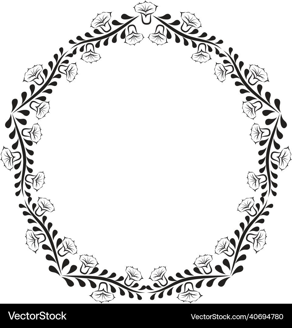 Floral Frame Border Royalty Free Vector Image - VectorStock