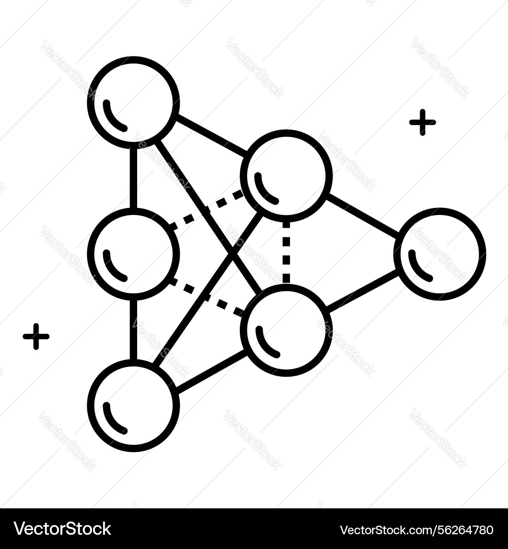Machine learning and deep icon design Machine learning and deep icon design vector image