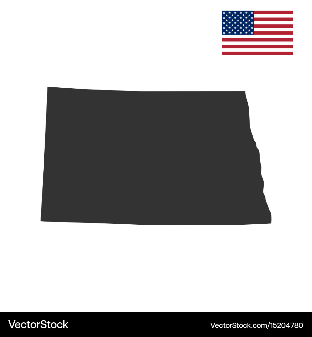 Karte von uns Staat Nord dakota Lizenzfreies Vektorbild