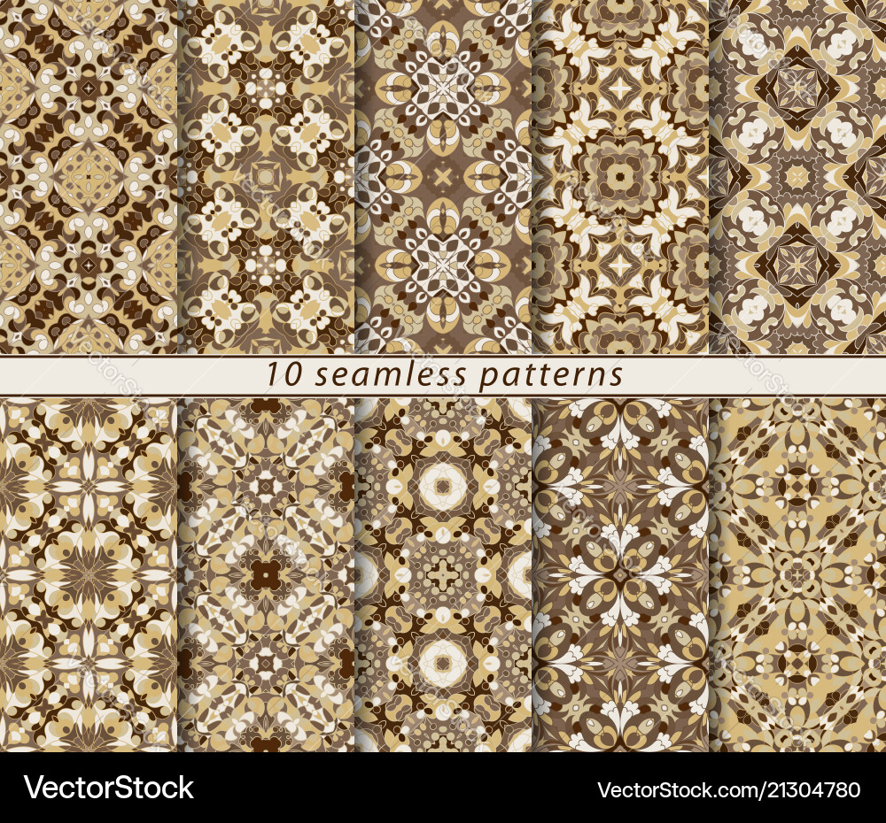 Set of seamless pattern Set of seamless pattern Vector Image