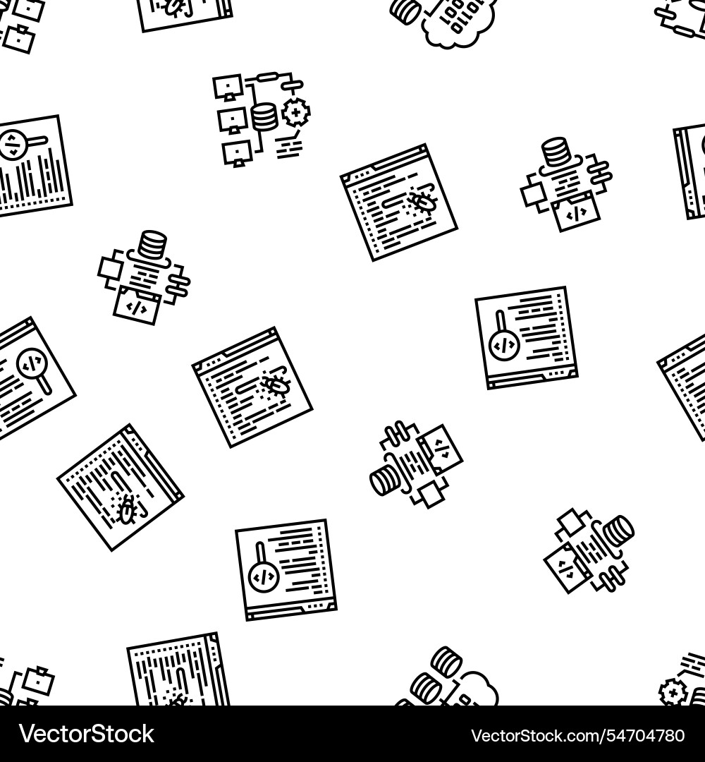 Software engineer computer code seamless pattern Software engineer computer code seamless pattern vector image