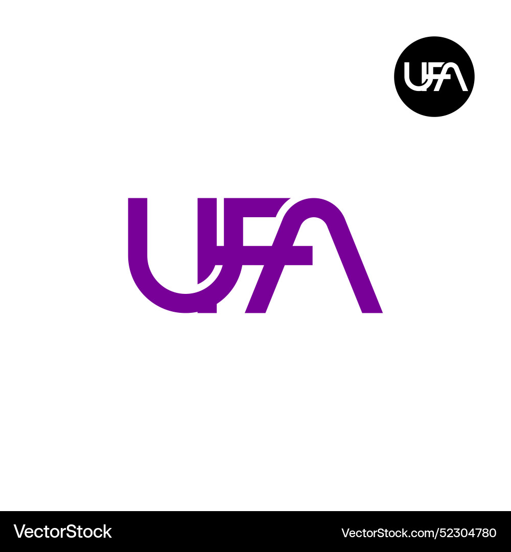 Ufa Logo Buchstaben Monogramm Design Ufa Logo Buchstaben Monogramm Design vektorbild