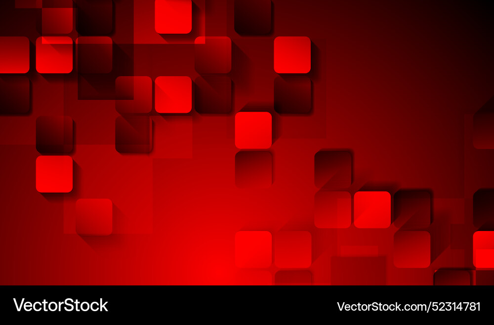 Abstract tech background with red glossy mosaic Abstract tech background with red glossy mosaic vector image