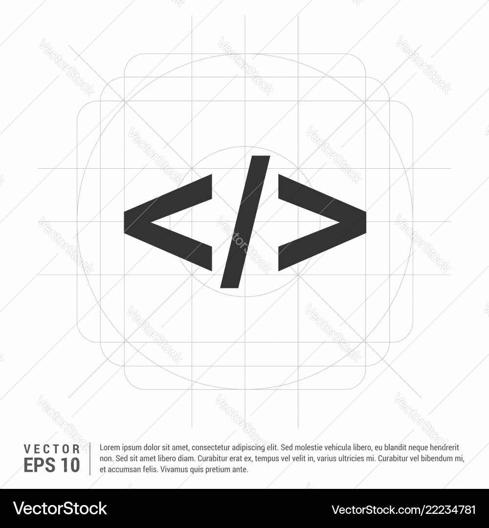 Code icon Code icon vector image
