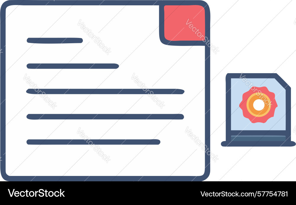 Document transfer icon file sharing with usb vector image
