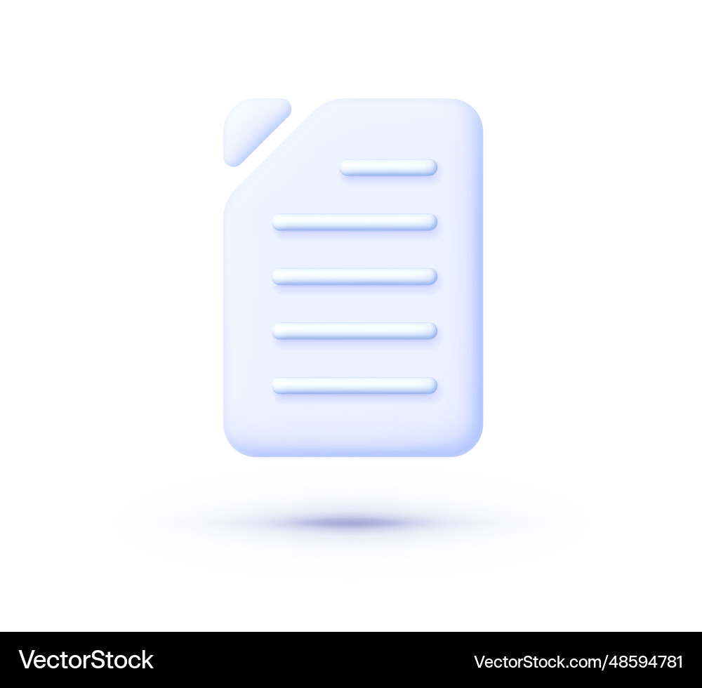 Files 3d icon for paper design document vector image
