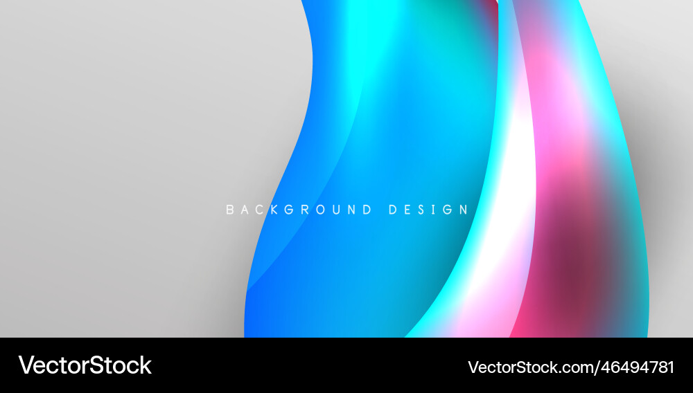 Fluid color liquid 3d elements abstract background Vector Image
