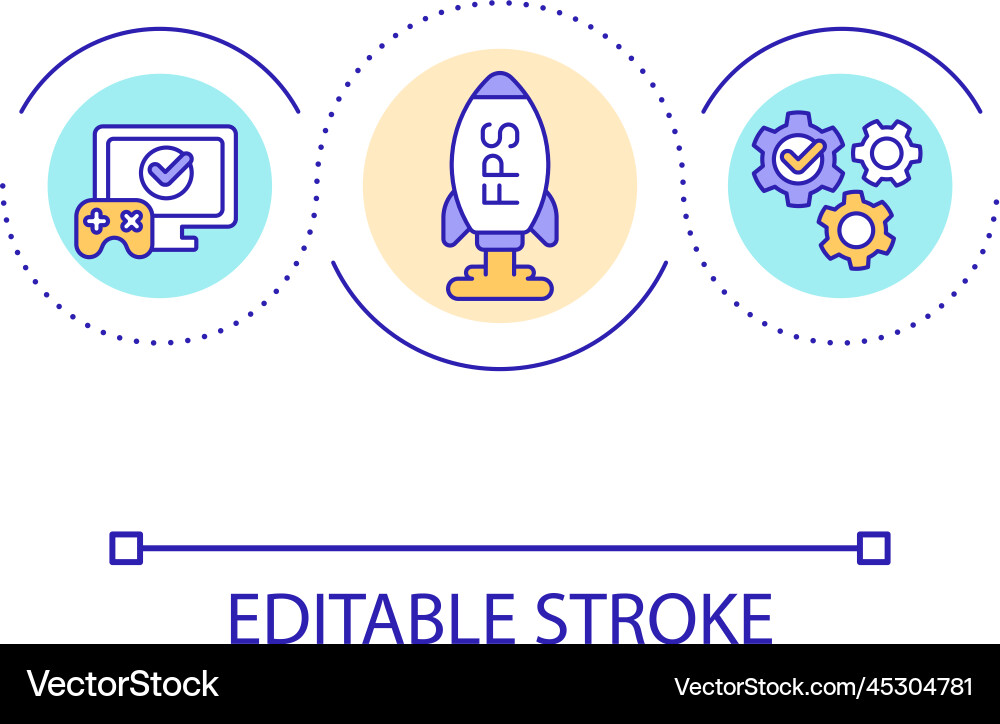 High quality streaming service loop concept icon High quality streaming service loop concept icon vector image