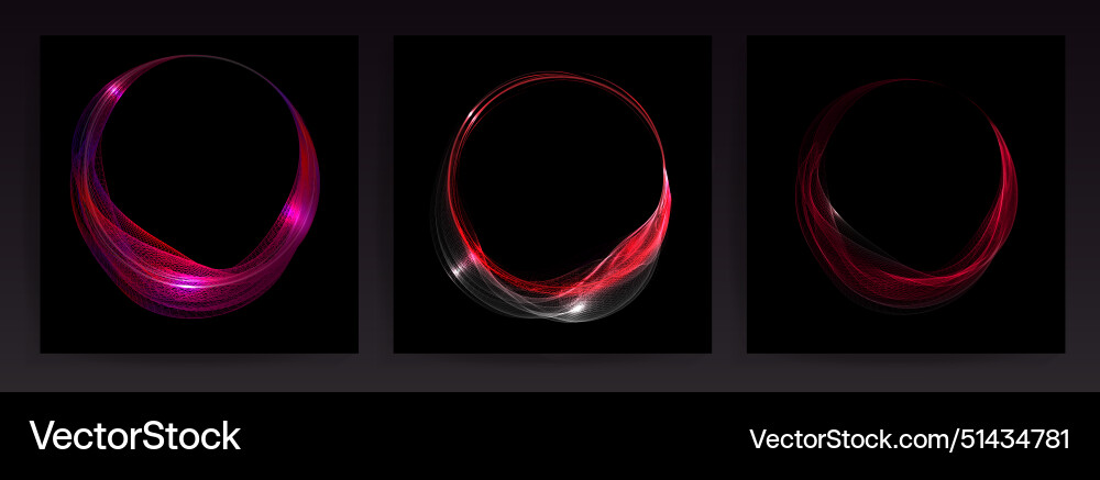 Isolated round red abstract frame with small lace Isolated round red abstract frame with small lace vector image