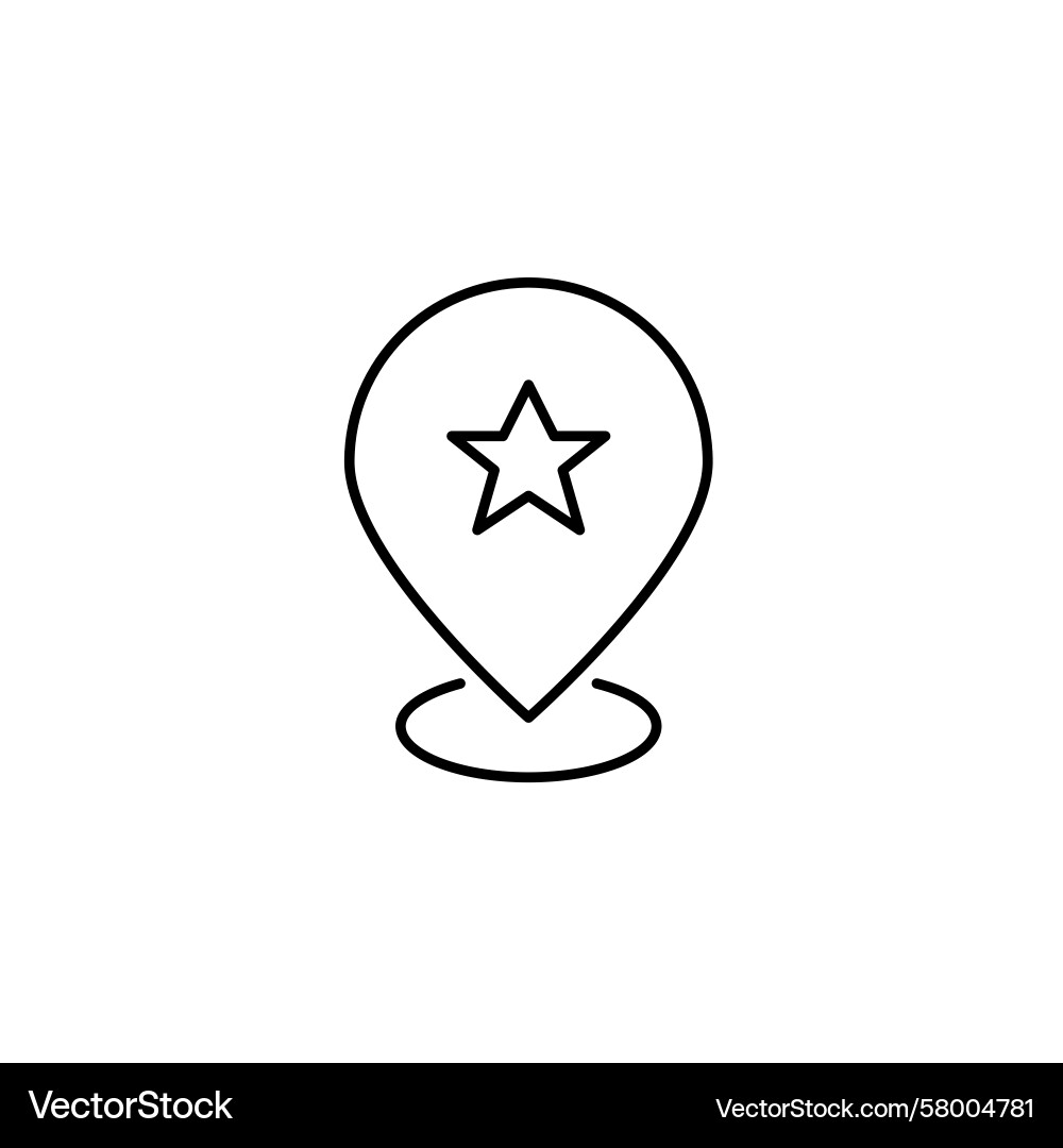 Map pointer and star favorite location vip Map pointer and star favorite location vip Vector Image