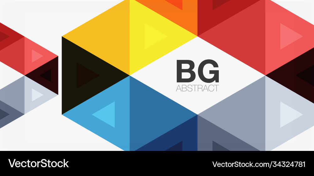 Mosaic triangle pattern abstract background Vector Image