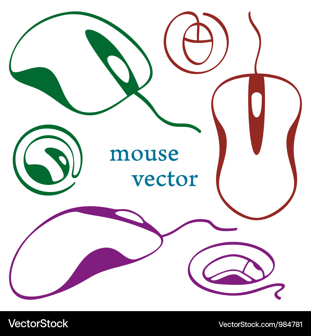 Mouse Icons - Computer Pointer Set vector image