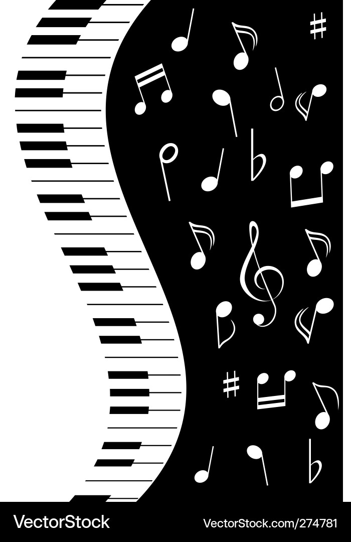 Music piano note Royalty Free Vector Image - VectorStock