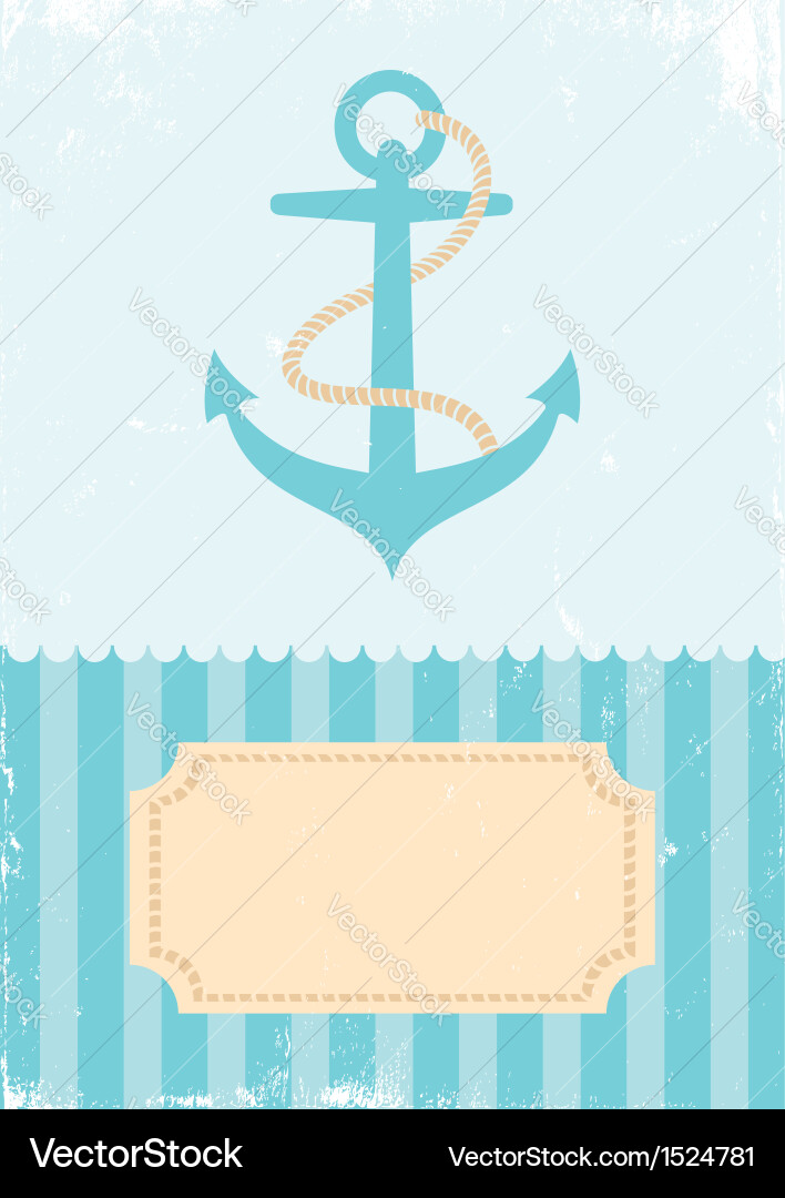 Nautical Anchor Pattern Vector Image