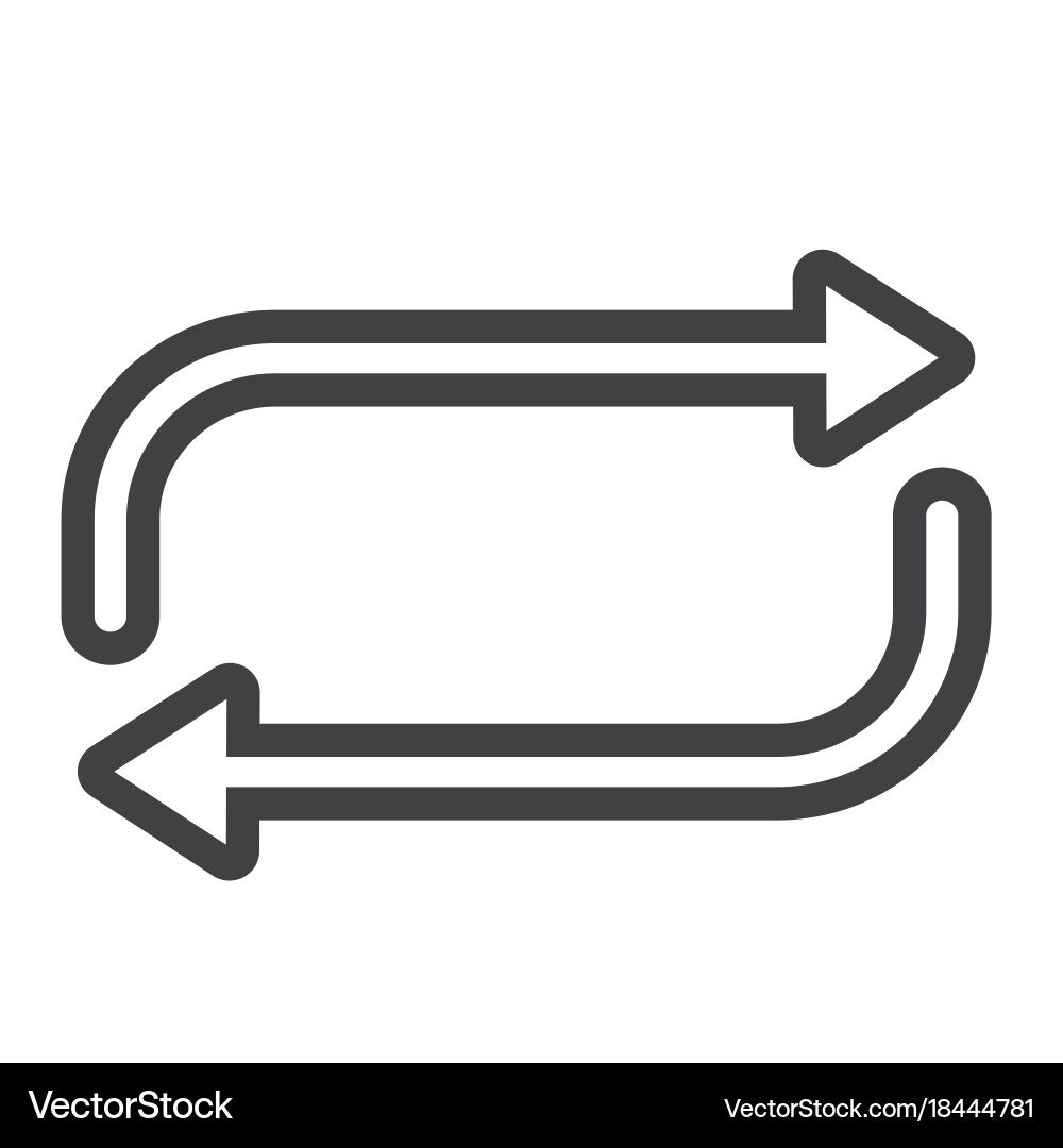 Repeat line icon web and mobile button sign vector image