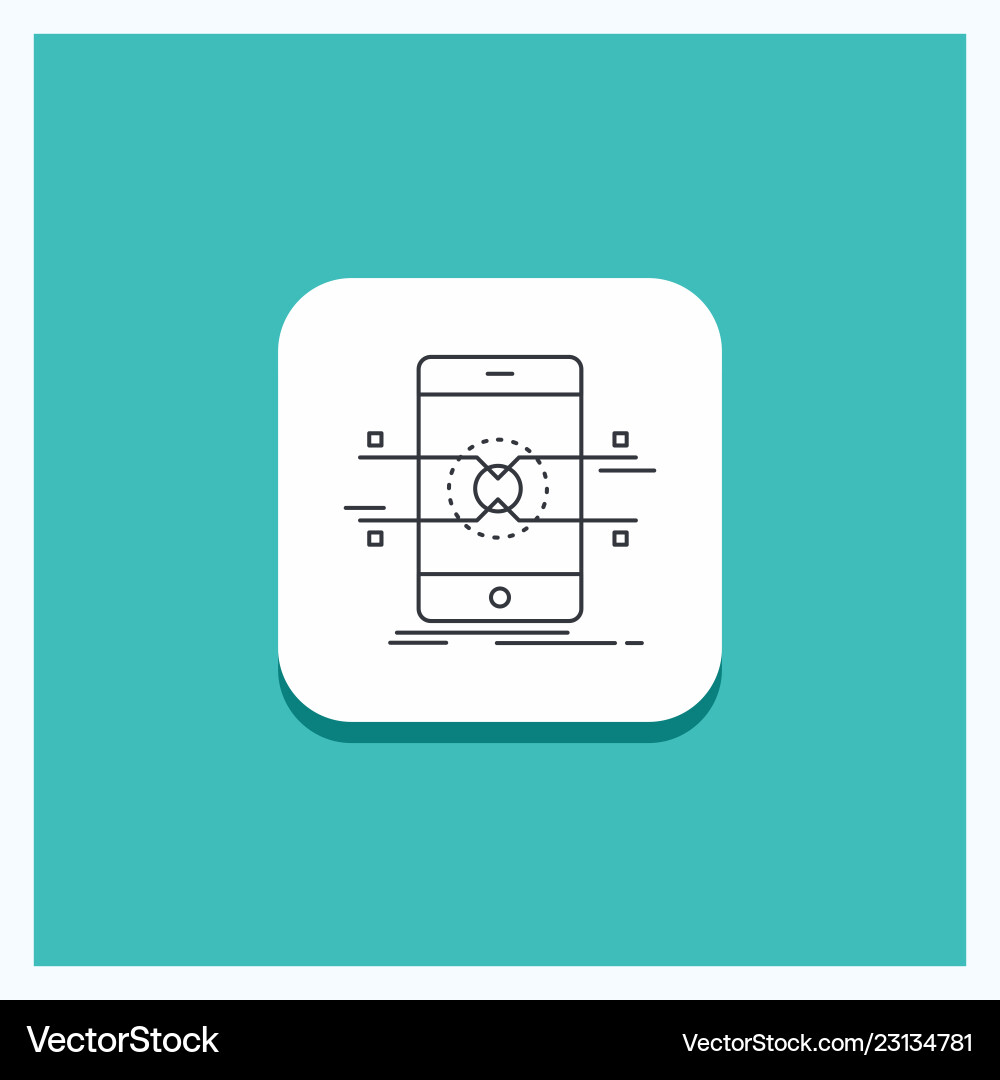 Round button for api interface mobile phone Vector Image