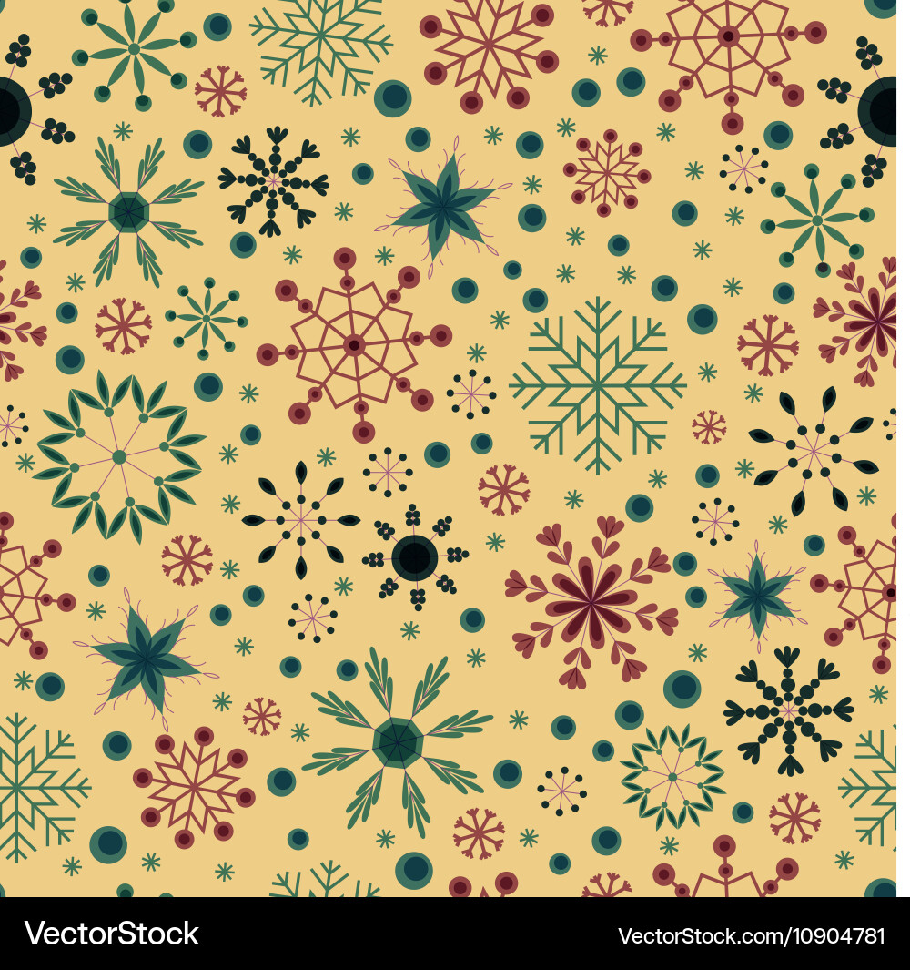 Snowflake seamless pattern Vector Image