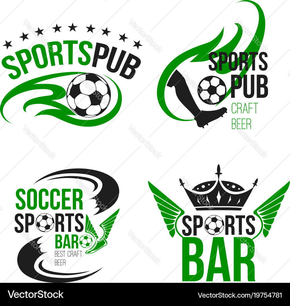 Soccer & Sports Pub Icons vector image