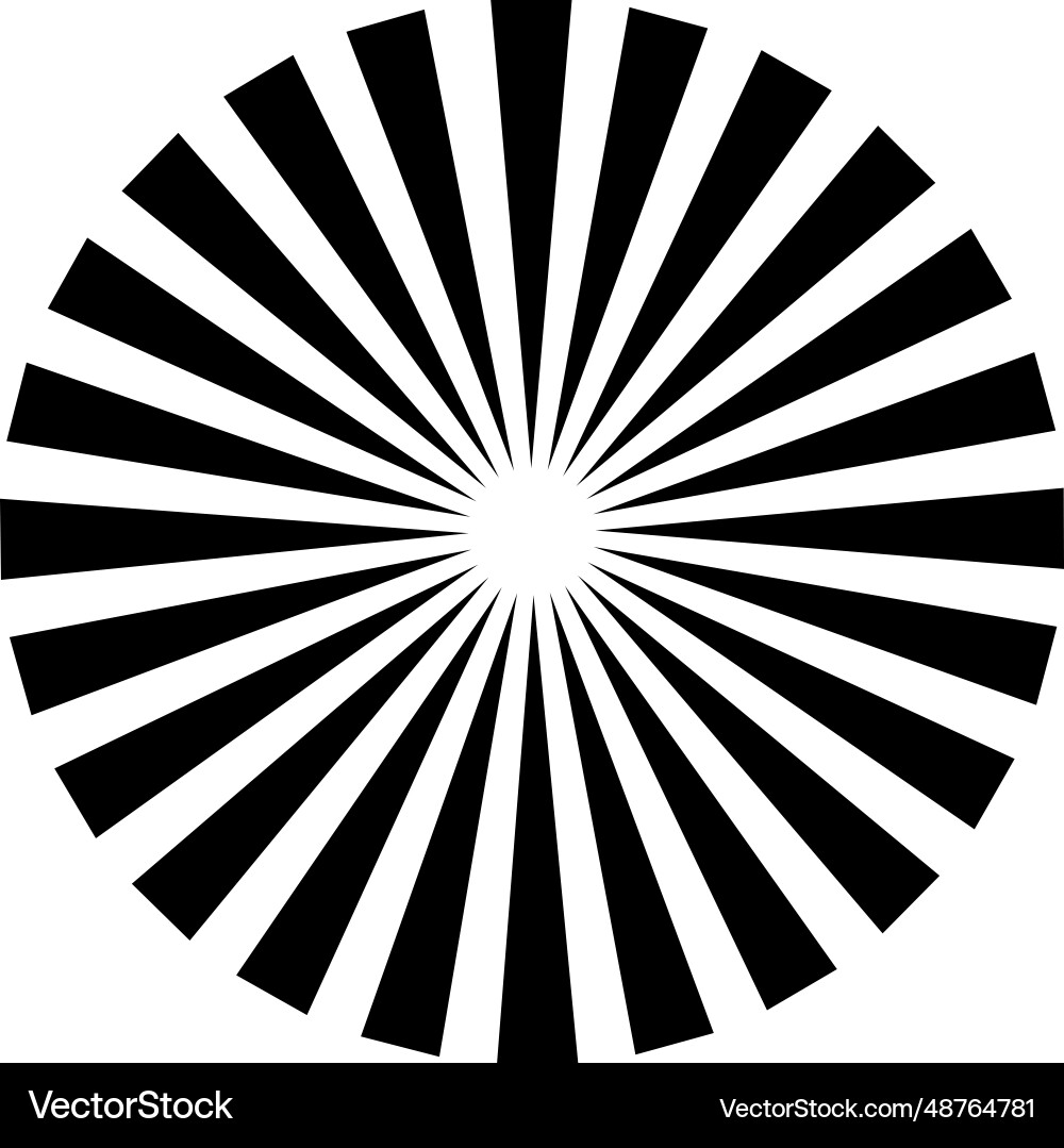 Sunburst pattern background rays radial summer Vector Image