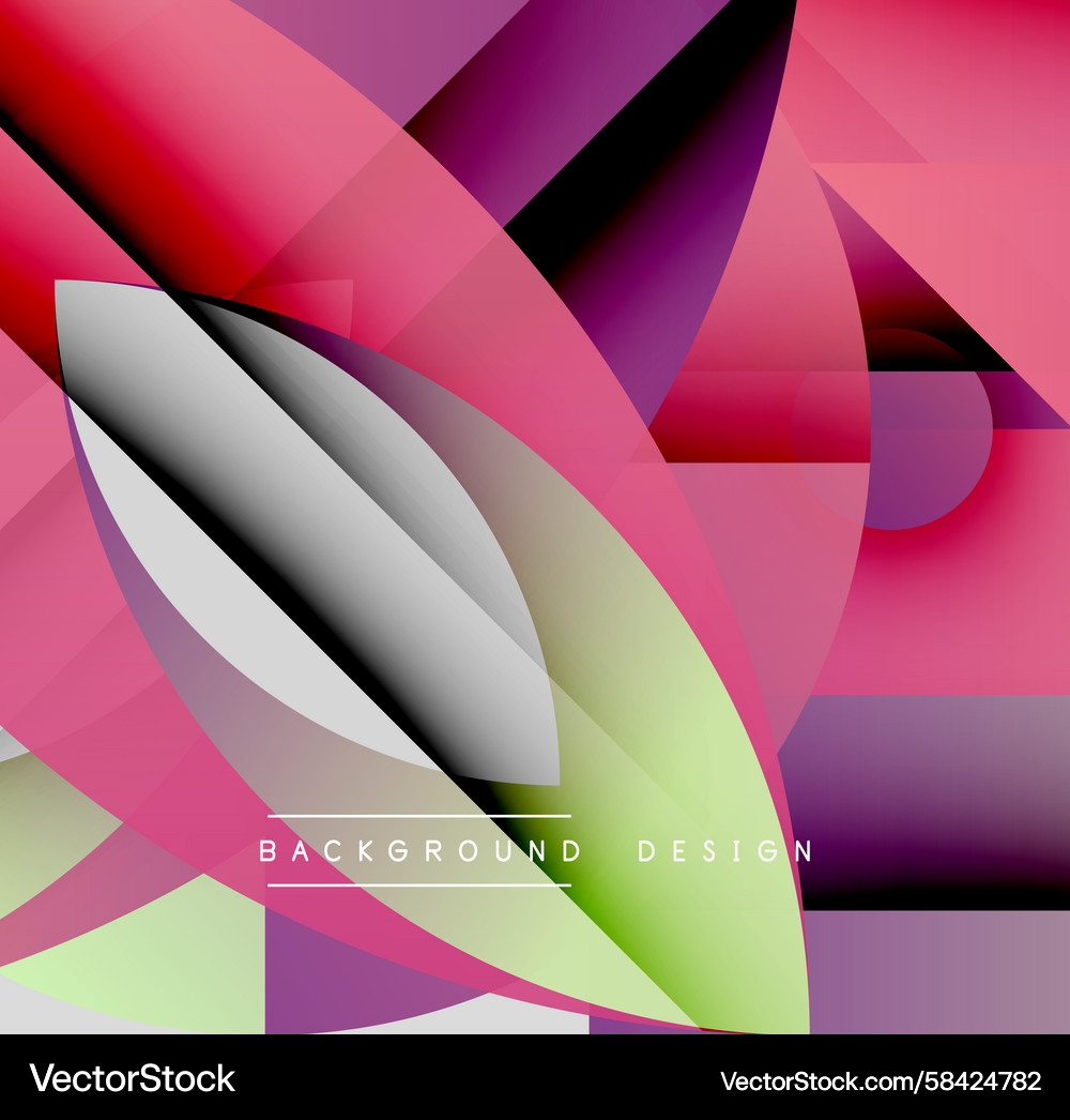 Abstract geometric shapes overlap creating Vector Image
