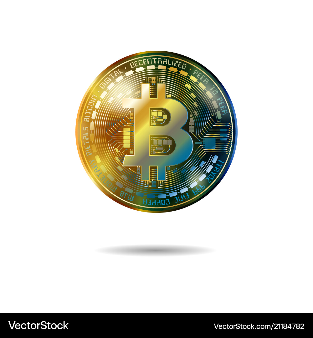 Bitcoin cryptocurrency coins – Royalty-Free Vector | VectorStock