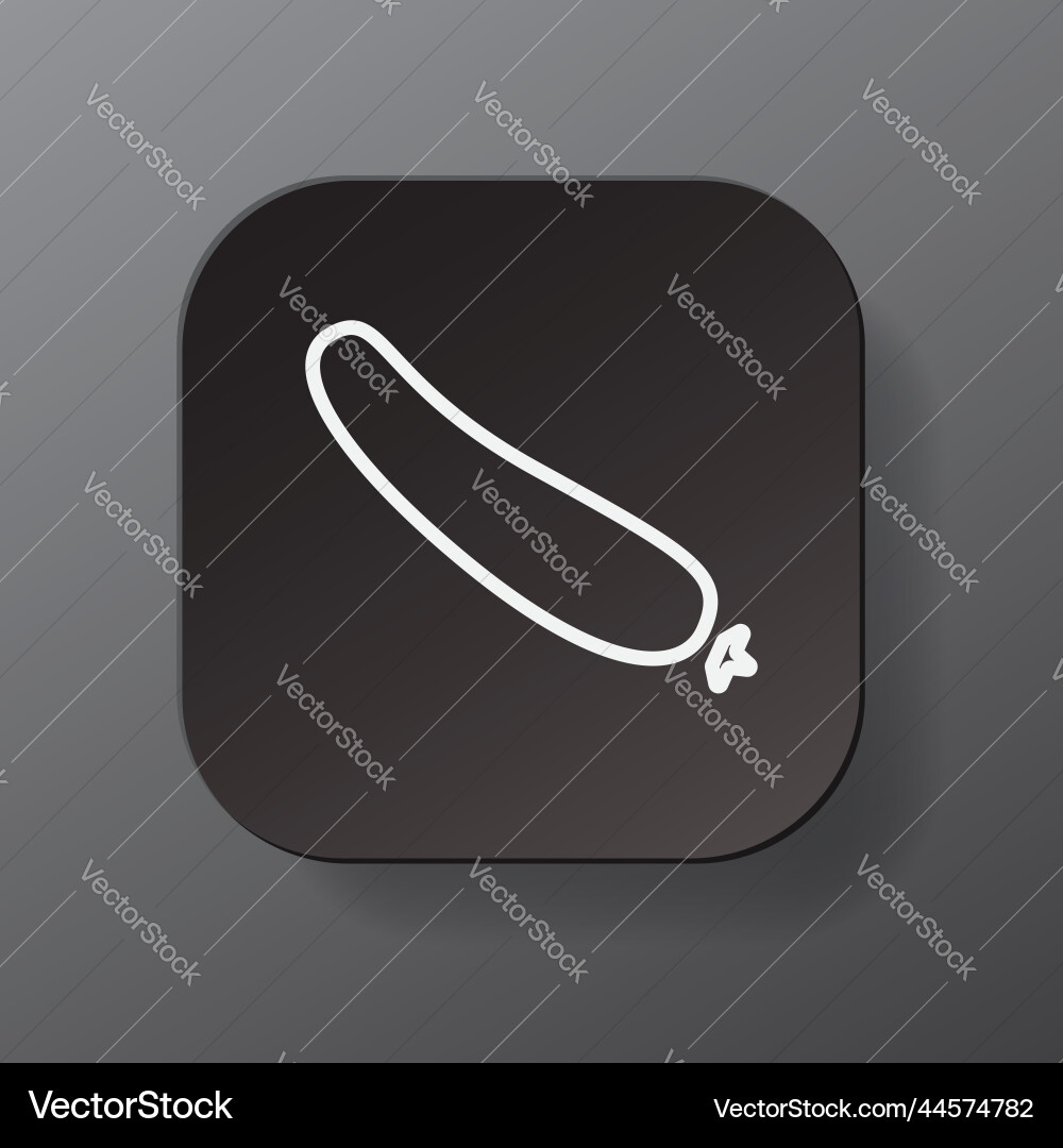Black square button with cucumber vegetable icon vector image