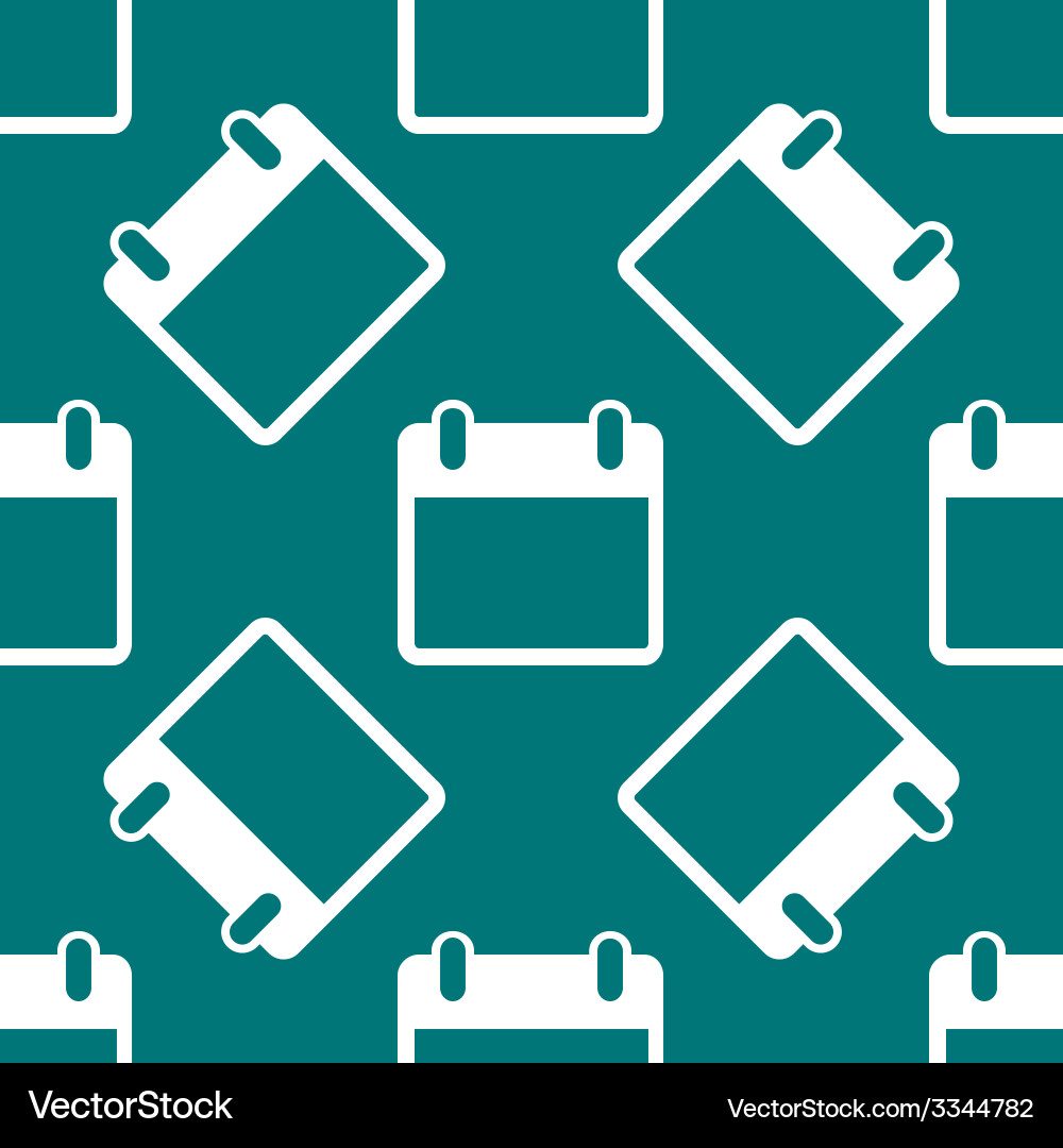 Calendar web icon flat design seamless pattern vector image