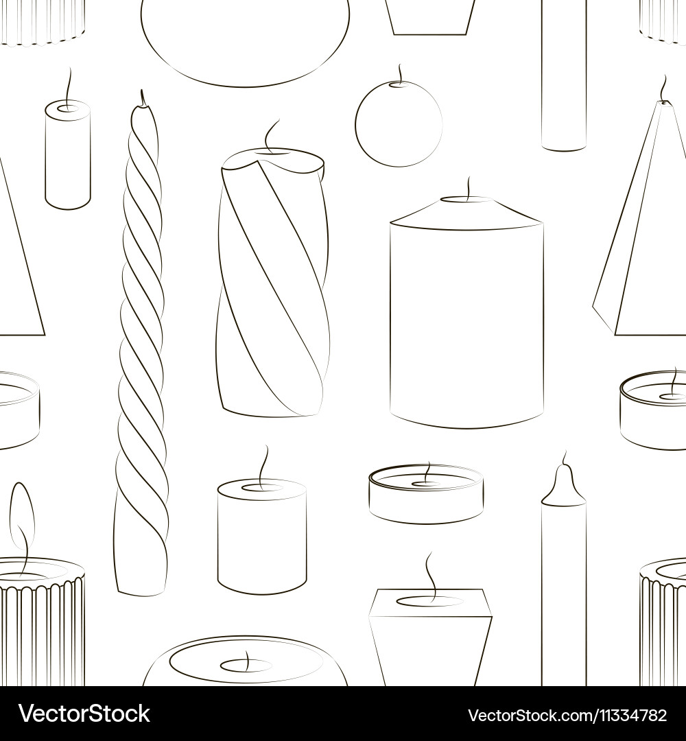 Candles set pattern Vector Image