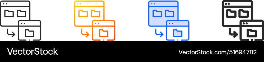 Data copy iconthin linear gradient blue stroke Data copy iconthin linear gradient blue stroke vector image