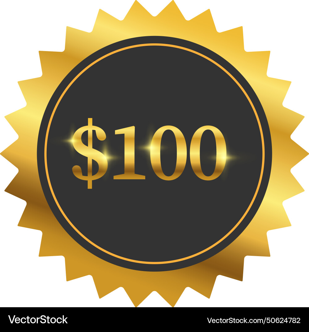 Gold circles with sharp edges and value Gold circles with sharp edges and value vector image