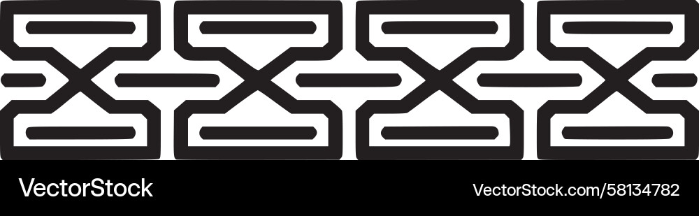 Interlocking Z Pattern - Minimalist Vector Image