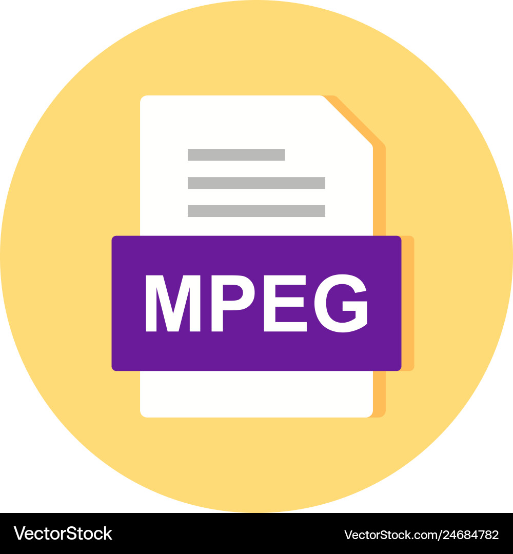 Mpeg file document icon Vector Image