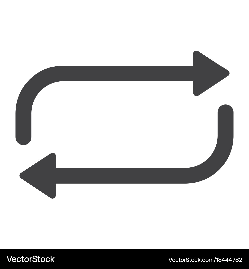 Repeat glyph icon web and mobile button sign vector image