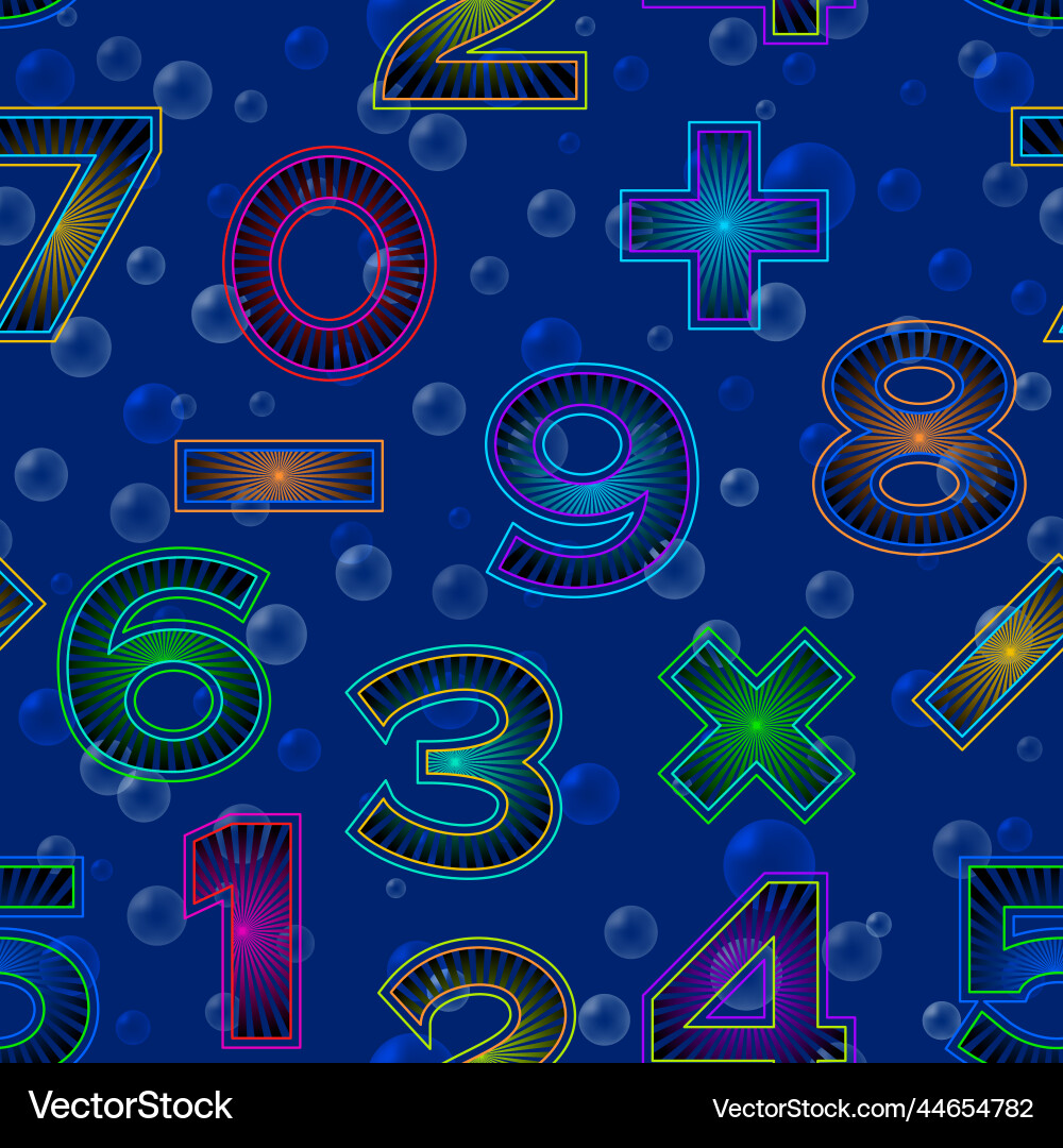 Seamless pattern numbers Seamless pattern numbers Vector Image