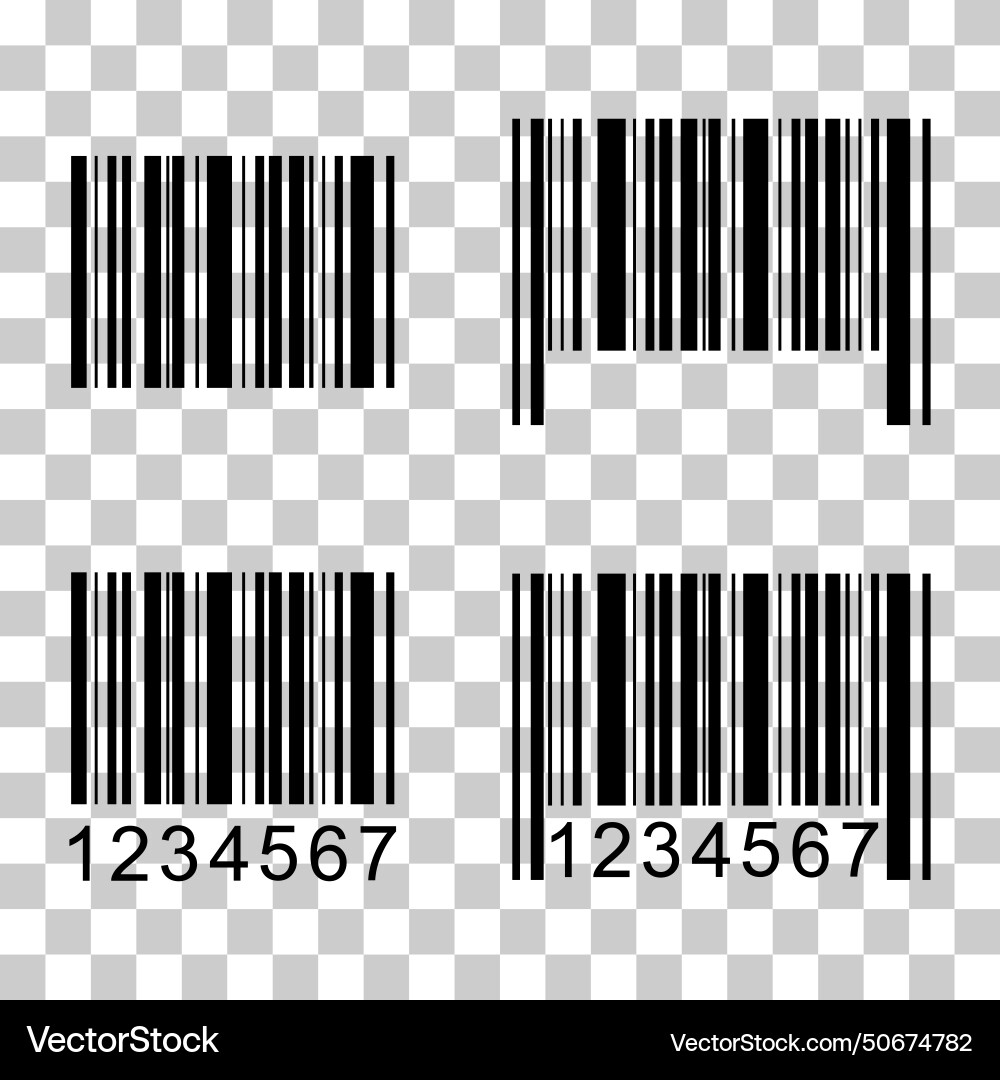 Set of barcode icon bar code for web flat design Set of barcode icon bar code for web flat design vector image