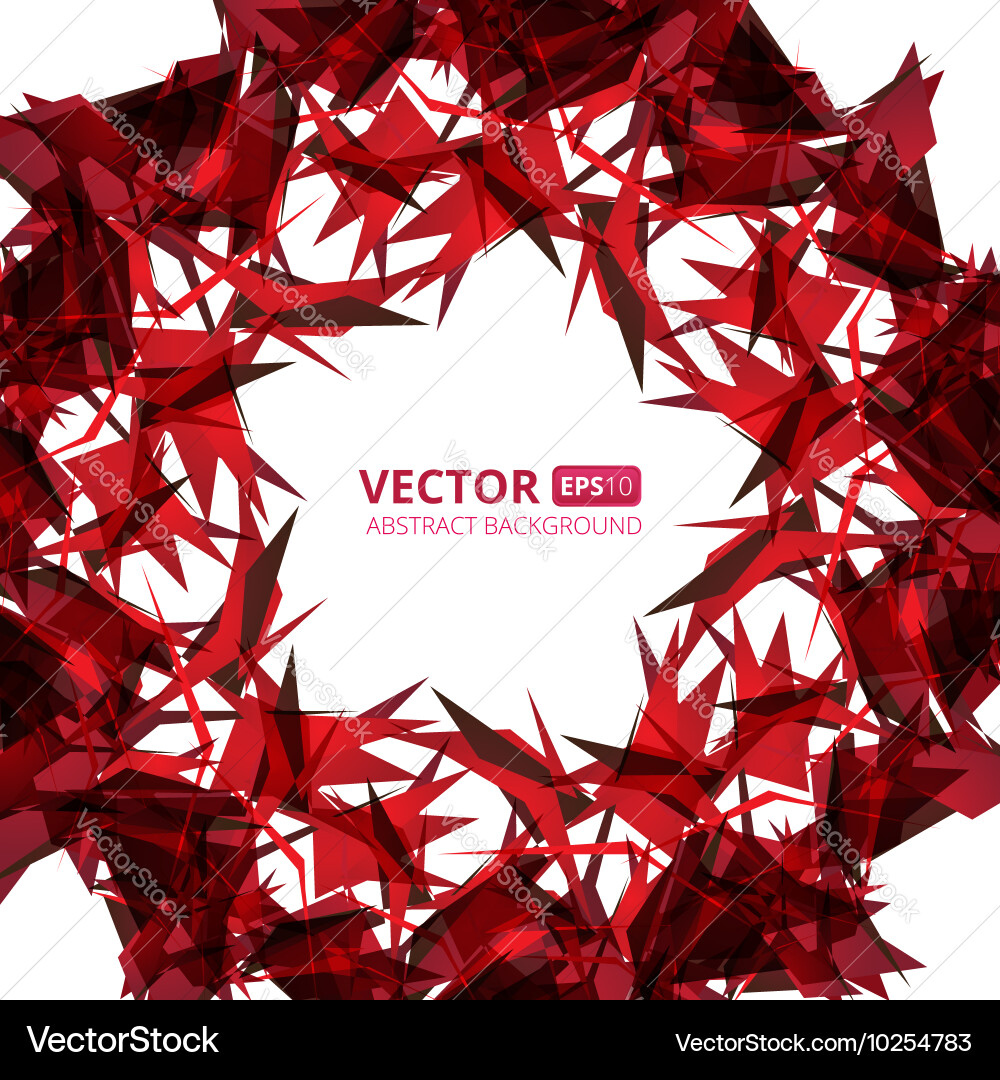 Abstract red triangle background Vector Image