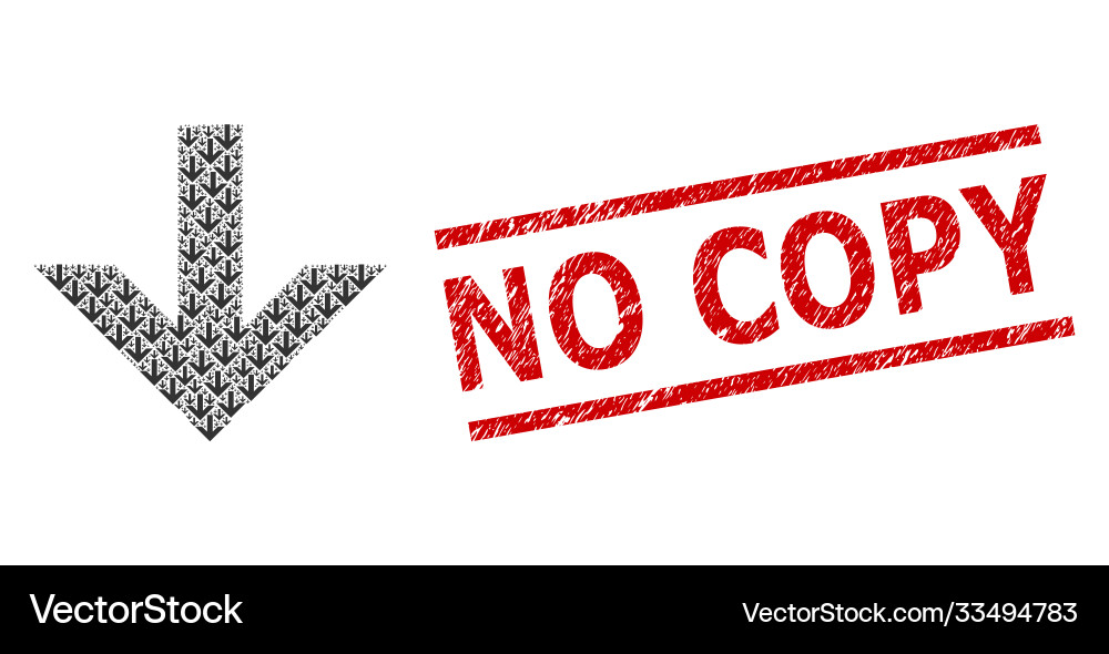 Arrow down recursion composition Arrow down recursion composition vector image