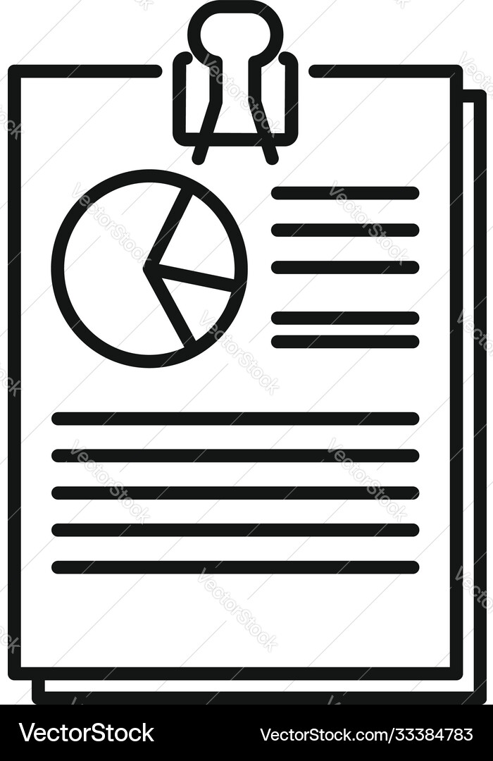 Audit pie chart icon outline style Audit pie chart icon outline style vector image