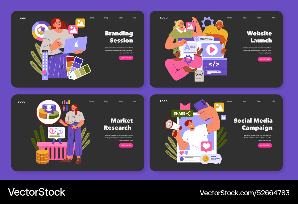 Business startup flat Royalty Free Vector Image
