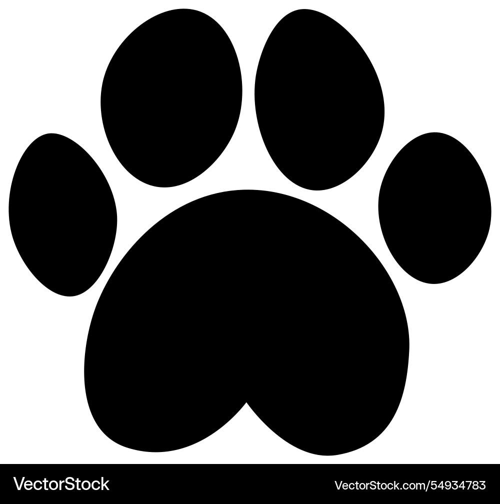 Cat or dog paw icon graphic line Cat or dog paw icon graphic line vector image