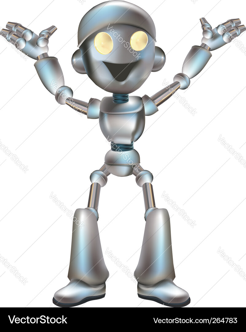 Cute robot Royalty Free Vector Image - VectorStock