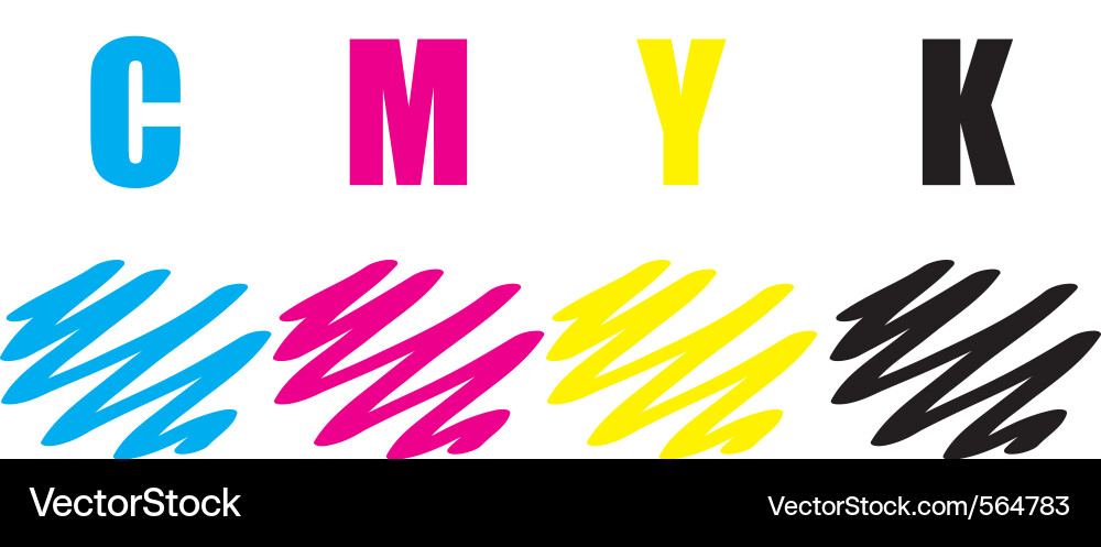 Dynamic CMYK Color Stroke vector image