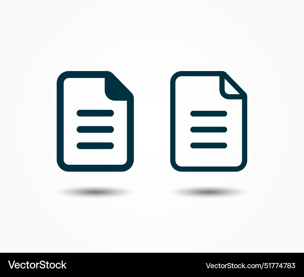 File icon set and document File icon set and document vector image