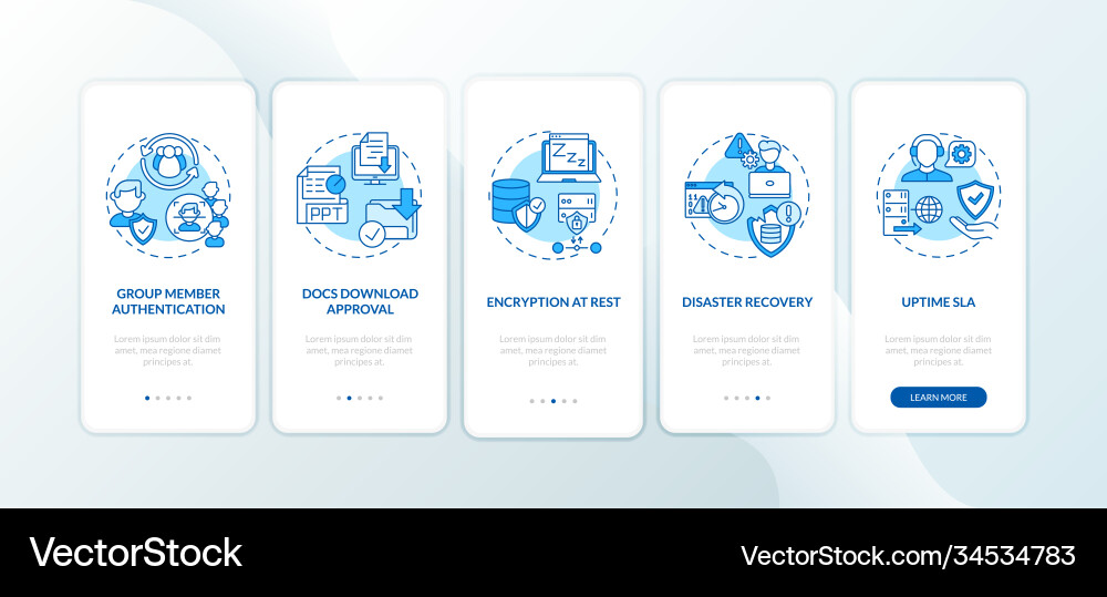 Remote job tool security parameters onboarding Remote job tool security parameters onboarding vector image